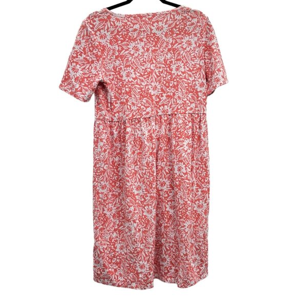 Appleseed's All Over Floral Boardwalk Knit Weekend Sun Dress Petite Medium - Picture 2 of 3